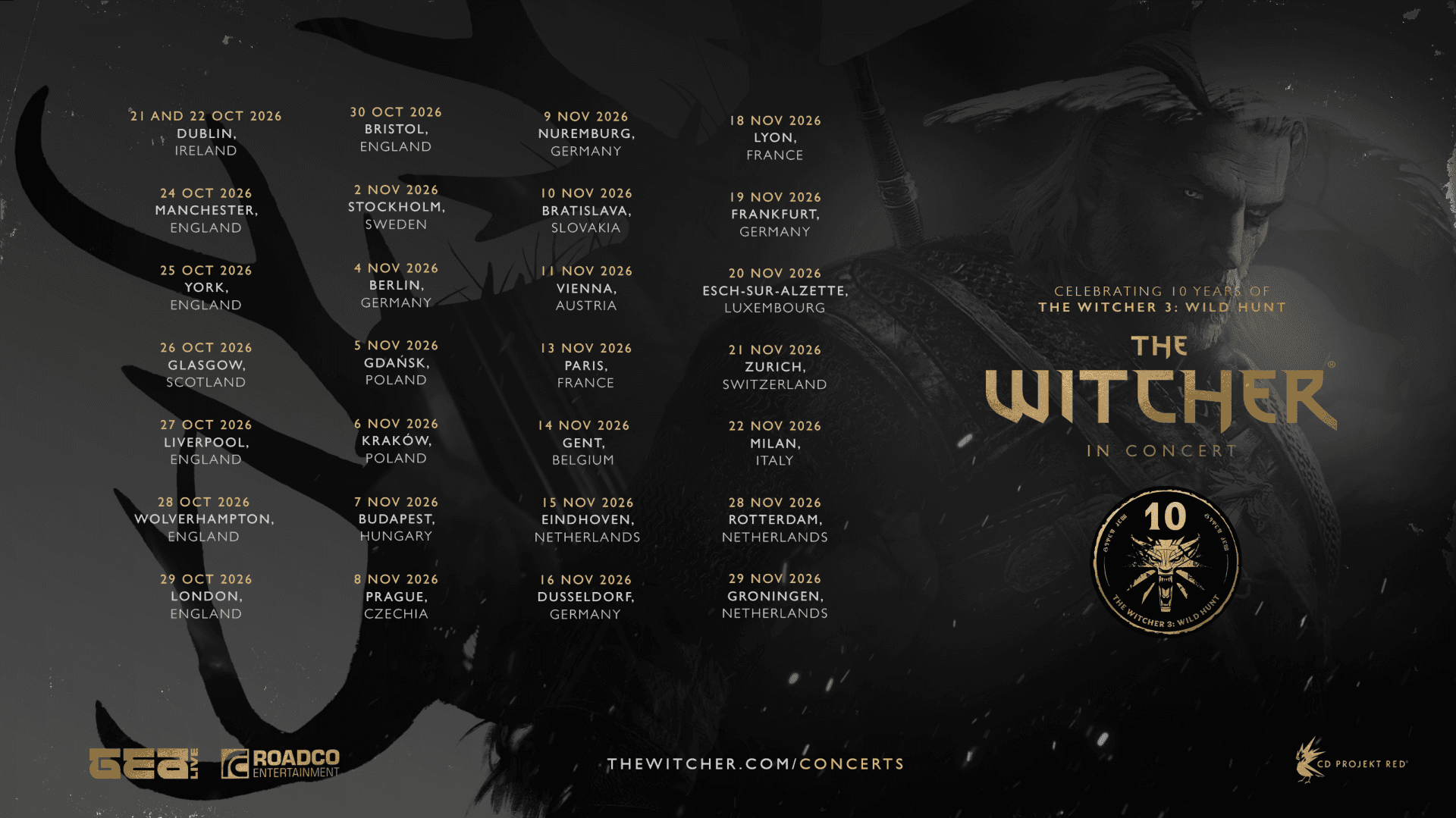 The Witcher in Concert returns to Europe in 2026!